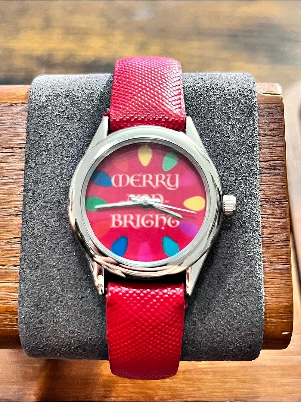 Red Abstract Dial Watch